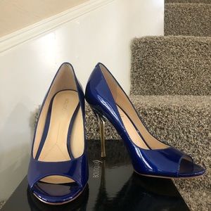 Nice blue high heels shoes